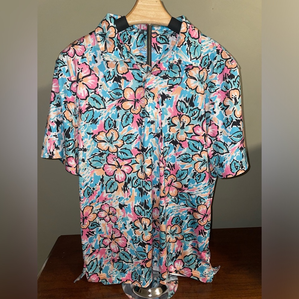 Chubbies Men’s Hawaiian Floral Polo Shirt. Size Medium. Excellent Condition.